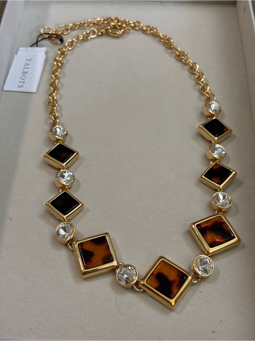 Talbots Geo Tortoiseshell Necklace